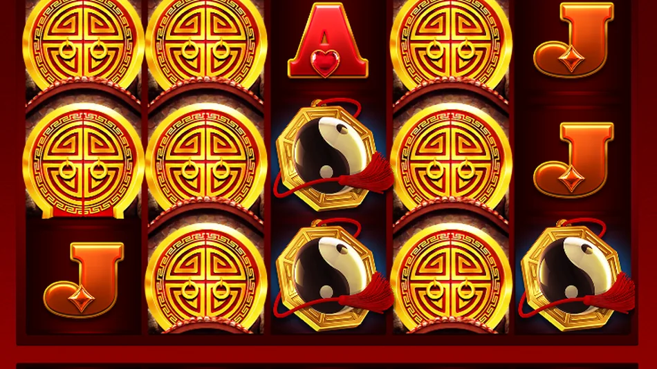 Gold medallion Mystery Symbol revealing a paying symbol during a Quad Spins round