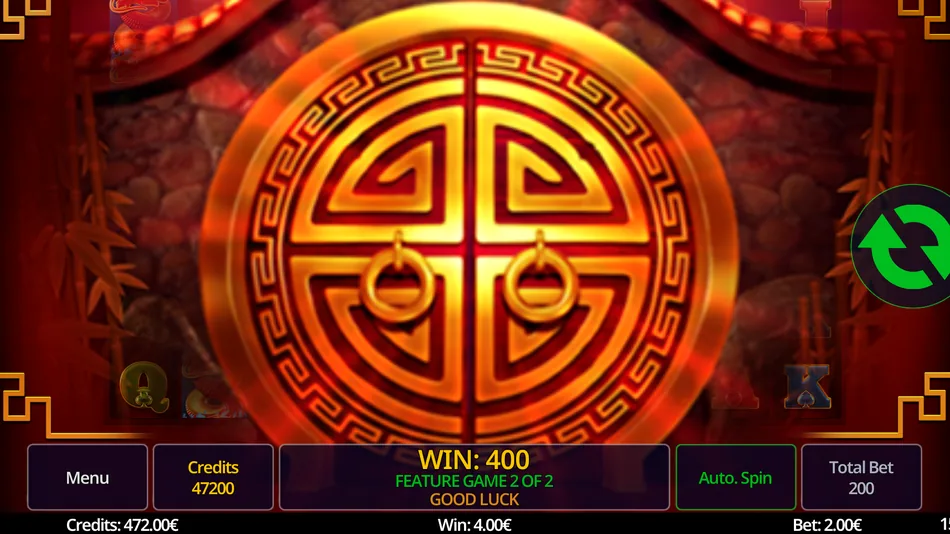 Quad Spins series status screen counting completed sets in Fortune Doors