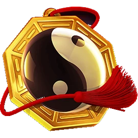 Yin-Yang Charm symbol from the East-Asian themed Fortune Doors paytable